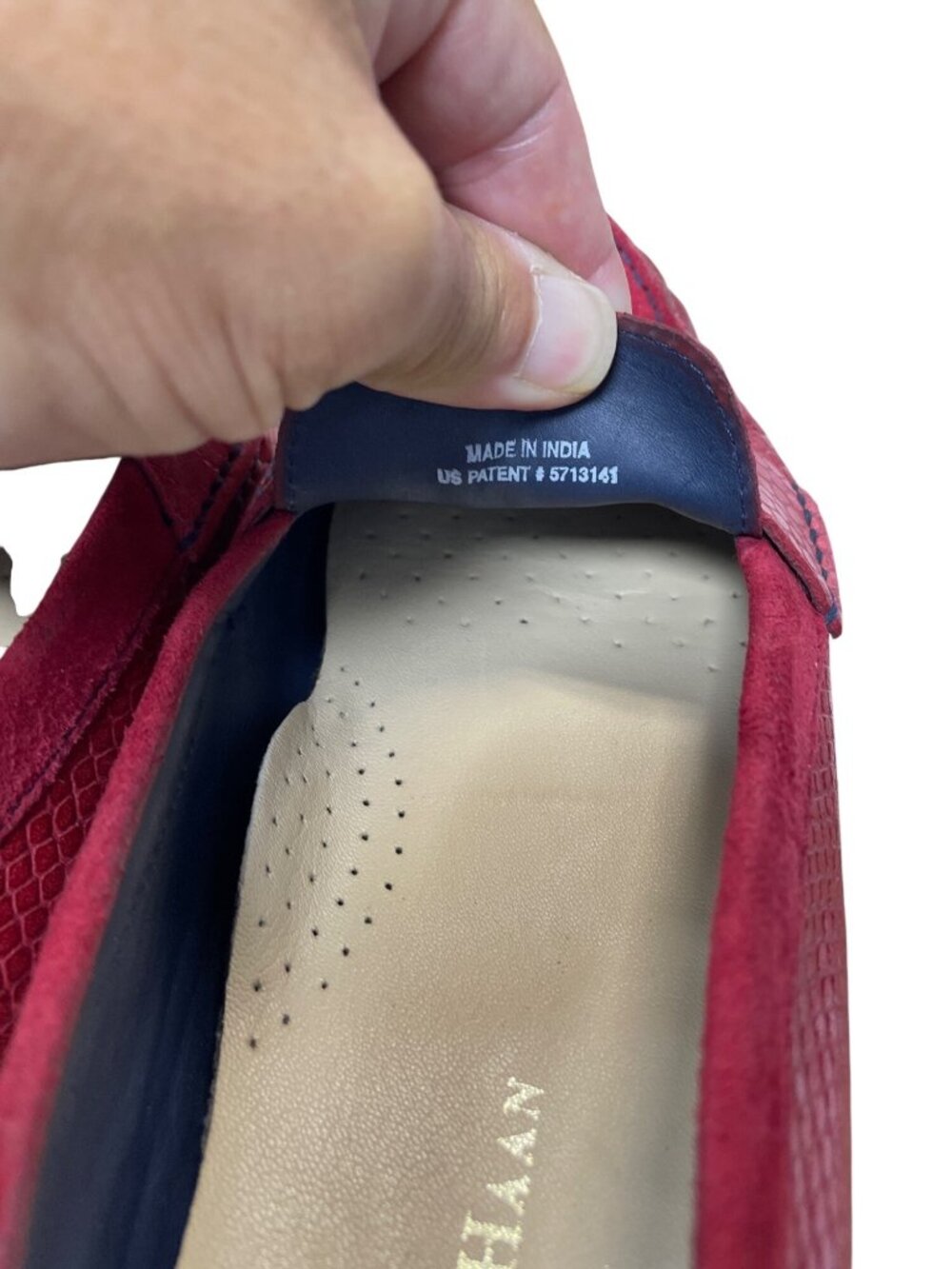 Cole Haan womens red suede leather slip preppy dress loafers sz 8.5B SKU 10-908 - Picture 6 of 16